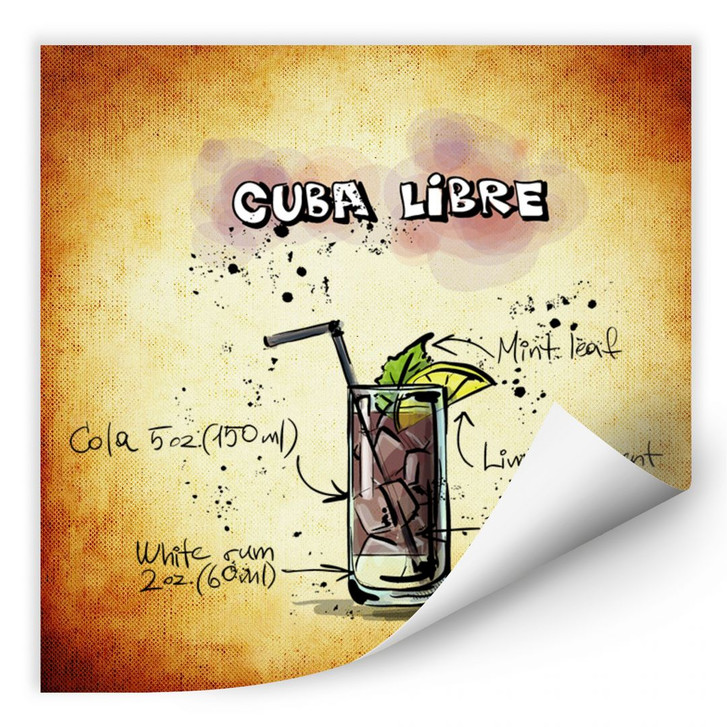 Wallprint Cuba Libre - Rezept - WA182839