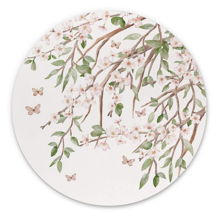 Wandbild Sir Edward - Blütenzauber im Frühling - Alu-Dibond Rund - WA383183