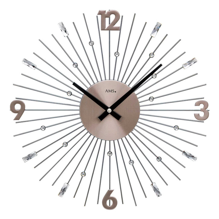 Wanduhr Metallstäbe anthrazit - UG100603