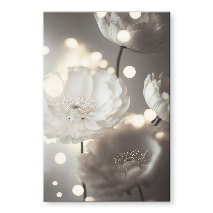 Acrylglasbild Weisse Blüten im Lichtermeer - Treechild - WA491025