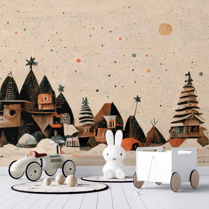 Fototapete Weihnachtliche Stadt - Kinderzimmertapete - Treechild - WA398877