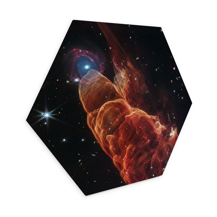 Hexagon Wandbild James Webb Telescope - Kosmischer Wirbelsturm Herbig Haro 49/50 - WA458625