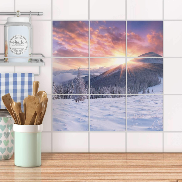 Klebefliesen - Zauberhafte Winterlandschaft - 9er Set - CR108238