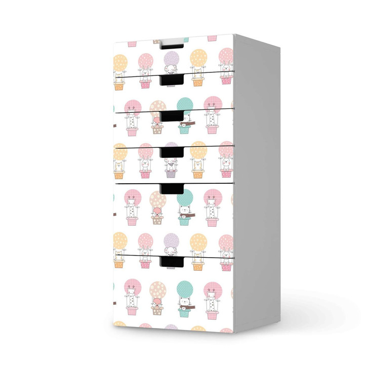 Klebefolie IKEA Stuva / Malad Kommode - 6 Schubladen - Flying Animals - CR110443