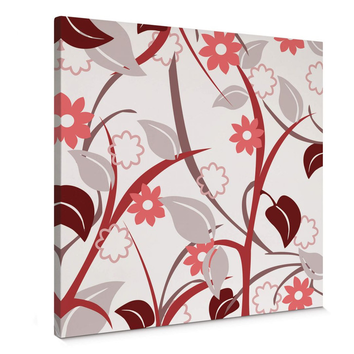 Leinwandbild Blumengarten rot - WA359275