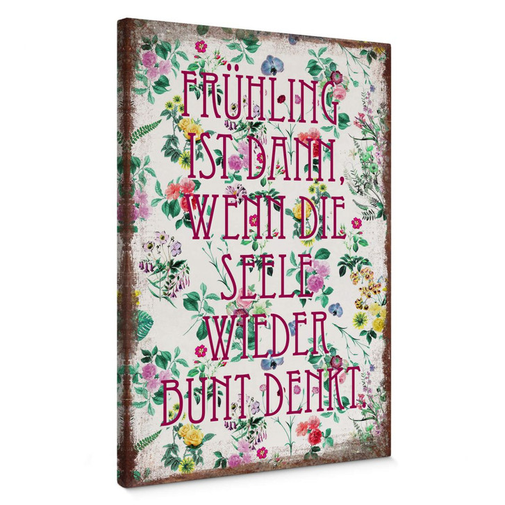 Leinwandbild Frühling ist dann, wenn man wieder bunt denkt - WA363585