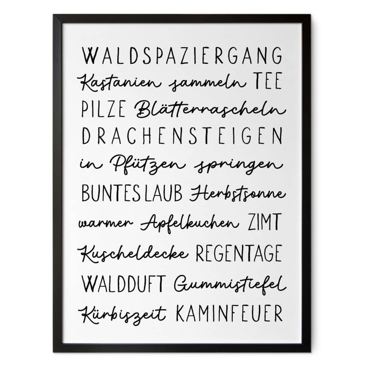Poster Herbstliche Worte - Typografie - WA428474