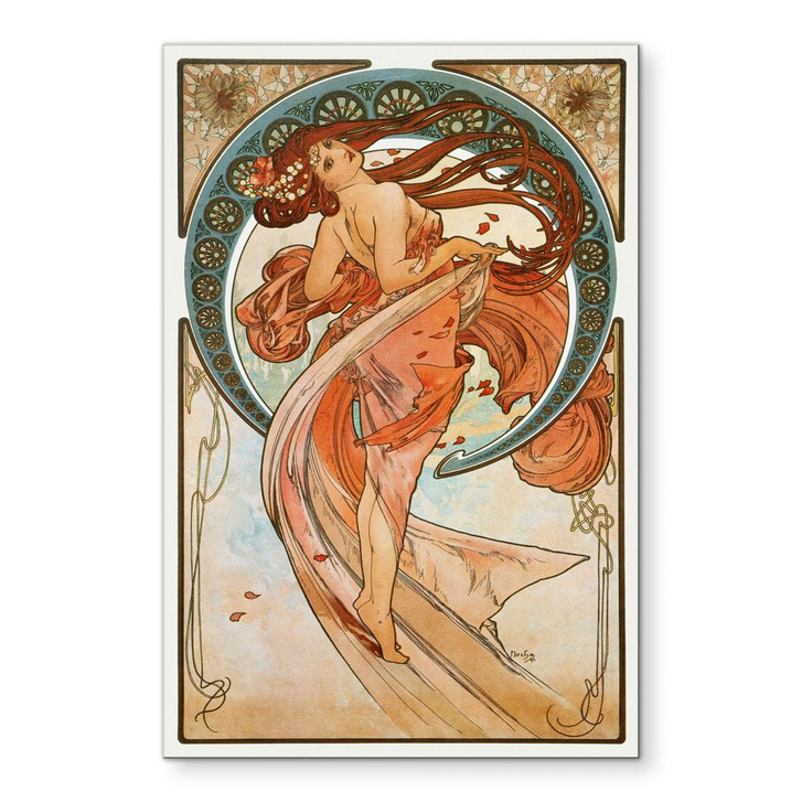 Wandbild Mucha - Vier Künste: Der Tanz - Alu-Dibond - WA492545