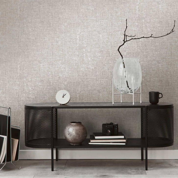 Fein strukturierte Designer-Tapete Mittelgrau - Urban Chic Vliestapete - WA397044