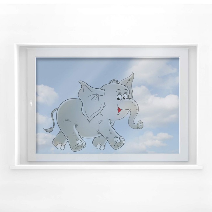Fensterbild Elefantenmännchen - WA117163