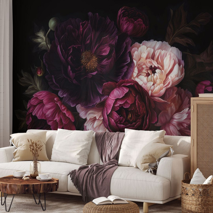 Fototapete Blumenstrauss mit Pfingstrosen - UN Designs - WA398907