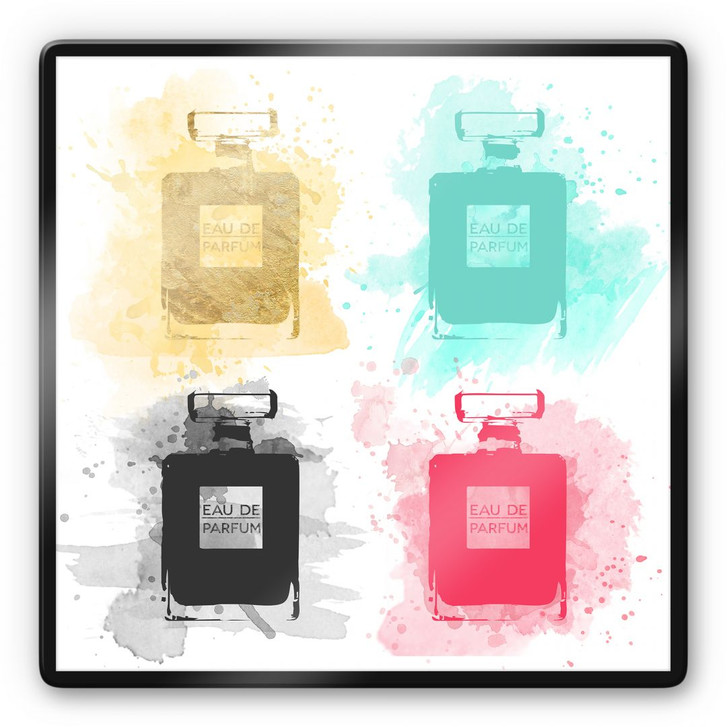 Glasbild Eau de Parfum Aquarell - bunt - WA122453
