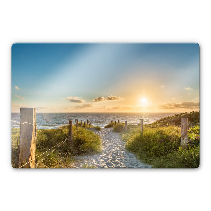 Glasbild Sonnenuntergang an der Ostsee - WA245012