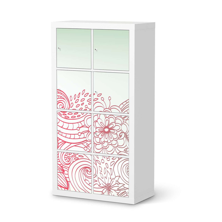Klebefolie IKEA Expedit Regal 8 Türen - Floral Doodle - CR111103