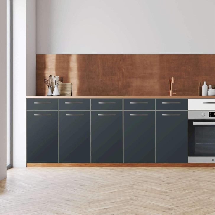 Küchenfolie - Unterschrank 200cm Breite - Blaugrau Dark - CR112452