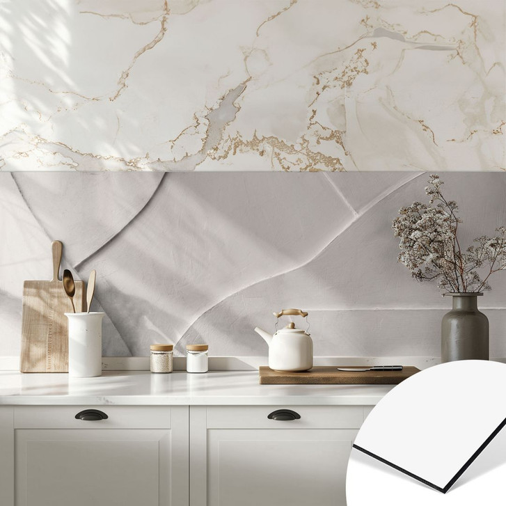 Küchenrückwand Abstrakte Strukturen in sanftem Beige - Böhmer - WA432673