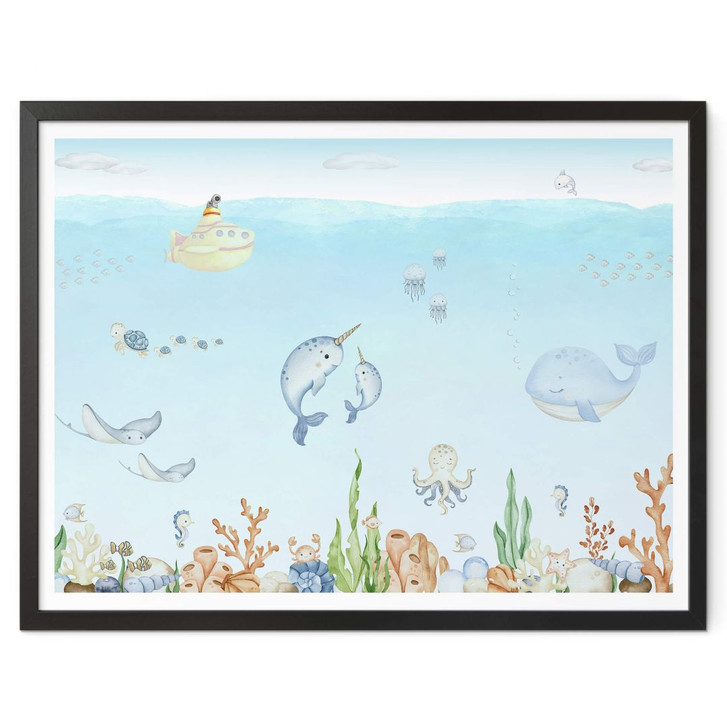 Poster Niedliche Unterwasserwelt - Kinderposter - Oliver Robins - WA407891