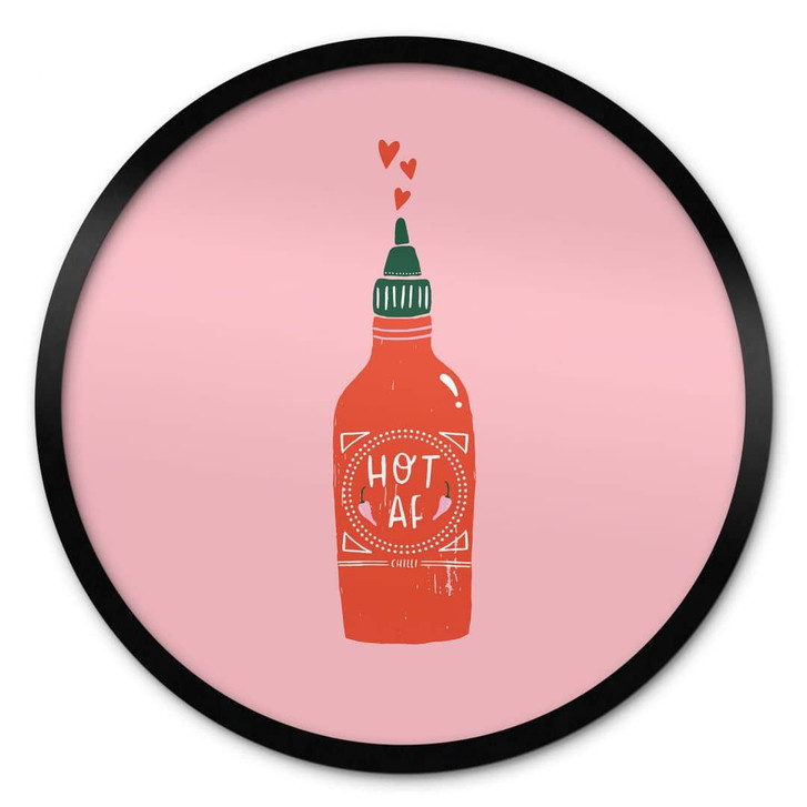 Poster Scharfe Chili-Sosse - Simmonds - Rund - WA417410