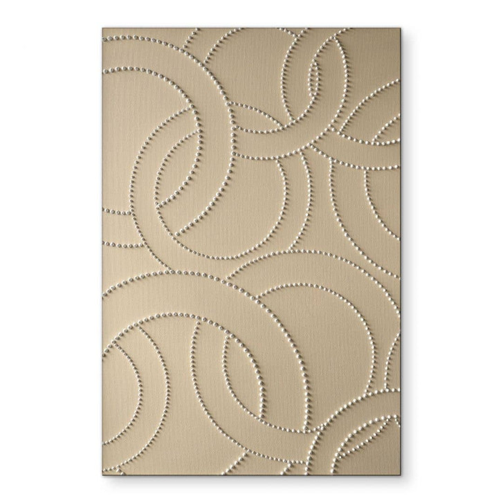 Wandbild Abstrakte Ringe beige - Grande - Alu-Dibond - WA456944