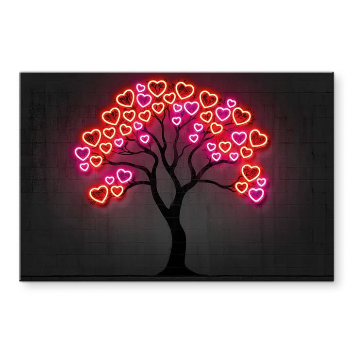 Acrylglasbild Baum mit roten Herzen - Mielu - WA449274