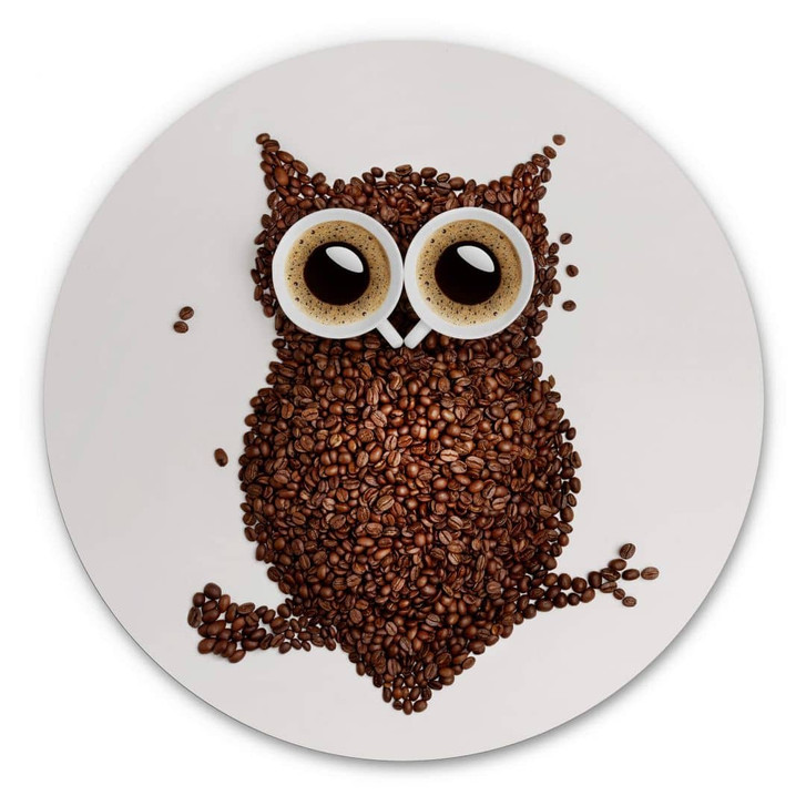 Alu-Dibond Kaffeeeule - Rund - WA330719