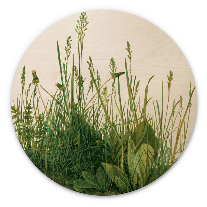 Holzbild Dürer - Das grosse Rasenstück - Rund - WA346279