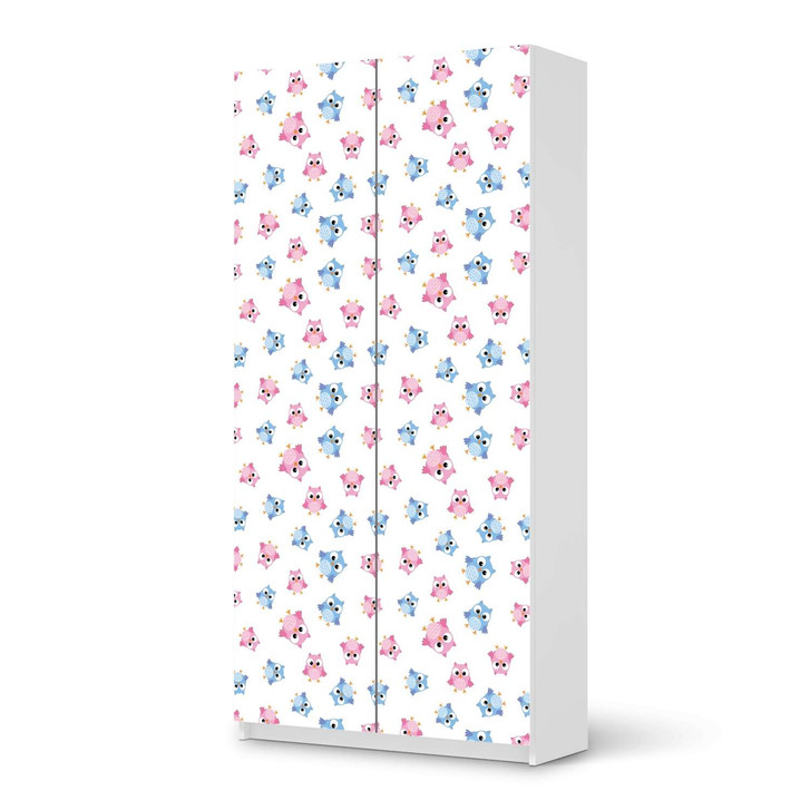 Klebefolie IKEA Pax Schrank 201cm Höhe - 2 Türen - Eulenparty - CR109935