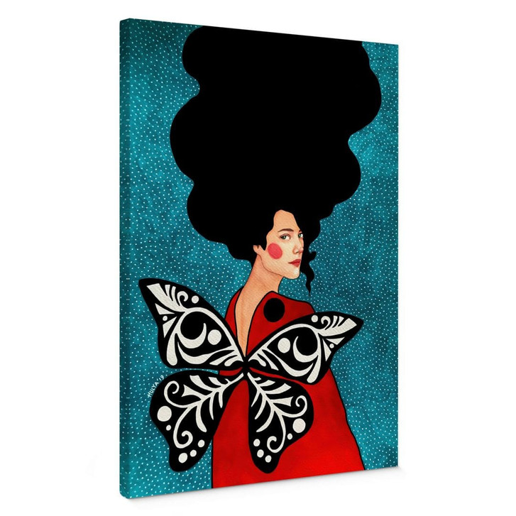 Leinwandbild Frau mit Schmetterlingsflügeln - Hülya - WA496632