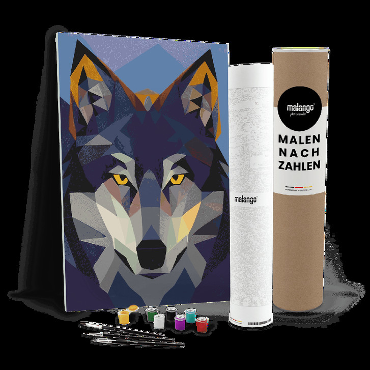 Malen nach Zahlen Leinwandbild - Wolf Wodan - WA447746