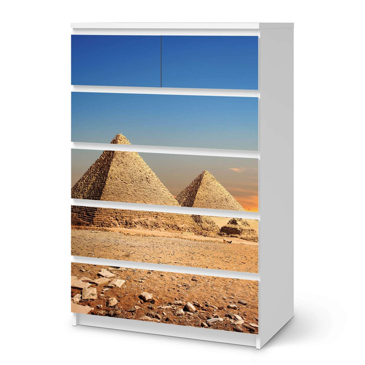 Möbel Klebefolie IKEA Malm Kommode 6 Schubladen (hoch) - Pyramids - CR113768