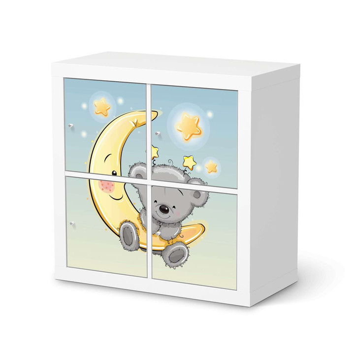 Möbelfolie IKEA Expedit Regal 4 Türen - Teddy und Mond - CR114594