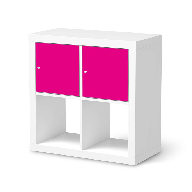 Möbelfolie IKEA Kallax Regal 2 Türen (quer) - Pink Dark - CR115505