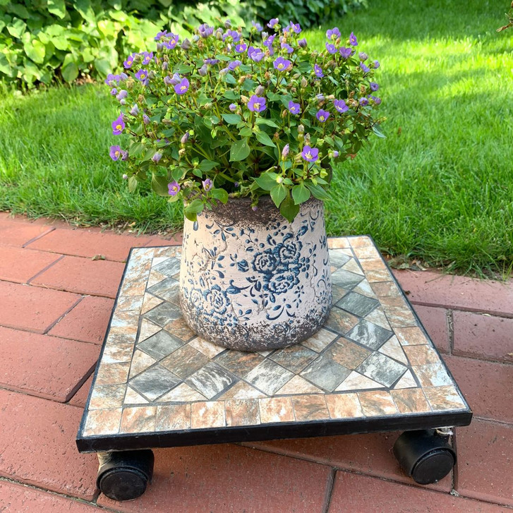 Mosaik Pflanzenroller - Quadratisch 33x33cm - WA336234