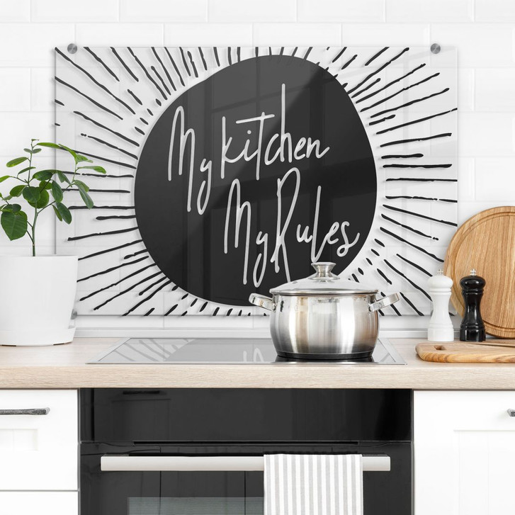 Spritzschutz - My kitchen my rules  - WA240823