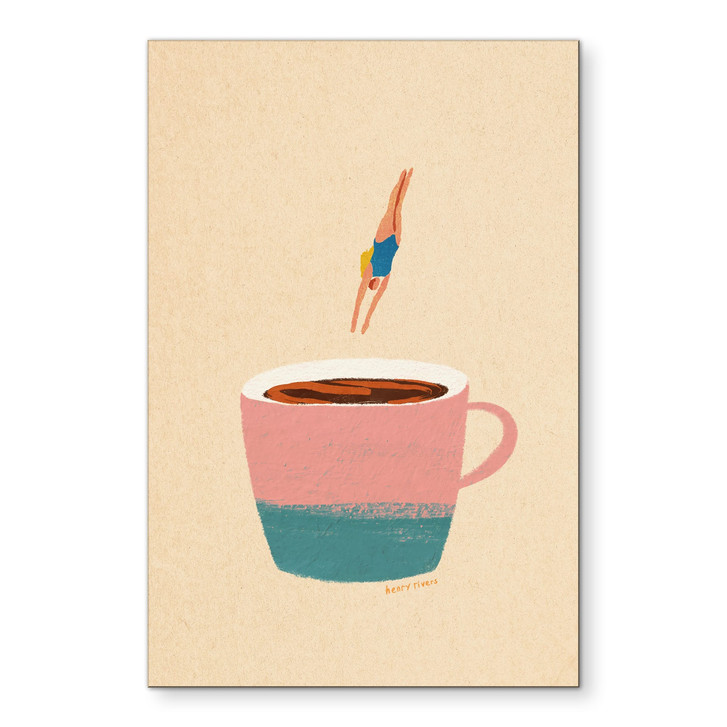 Wandbild Sprung in den Kaffee - Rivers - Alu-Dibond - WA518139