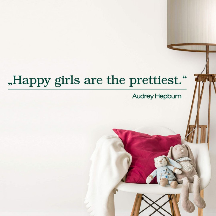 Wandtattoo Happy Girls are the prettiest 2 - WA211573