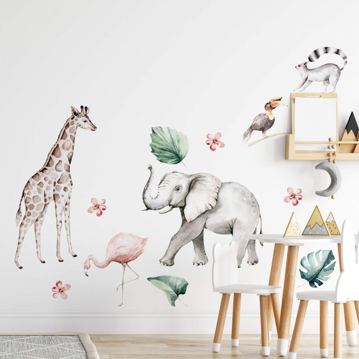 Wandtattoo Kvilis - Tierfreunde im Dschungel (12-teilig) - WA312691
