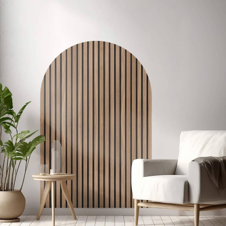 Wandtattoo Rundbogen Wandpaneel Holzoptik breit - WA429702