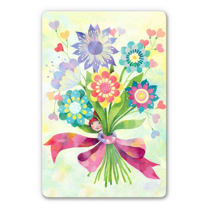 Glasbild Blanz - Blumenstrauss - WA244813