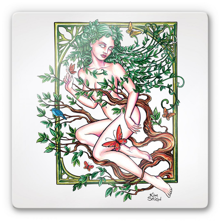 Glasbild LA Ink Waldelf im Rahmen - WA124489