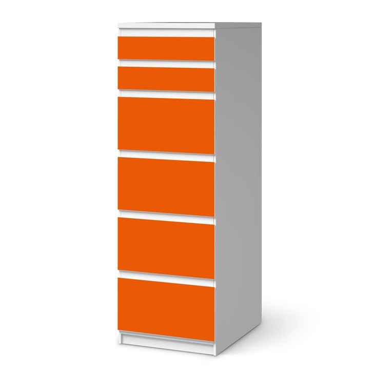 Klebefolie IKEA Malm Kommode 6 Schubladen (schmal) - Orange Dark - CR111670