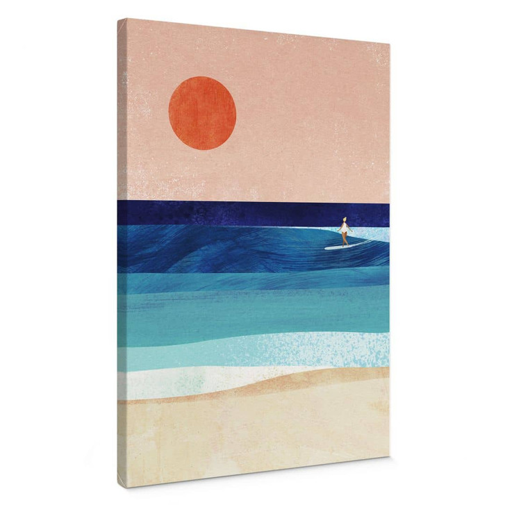 Leinwandbild Surfer Mädchen beim Sonnenuntergang - Rivers - WA426876