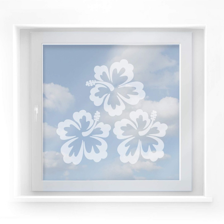 Milchglasfolie Hibiskusblüten - WA149300