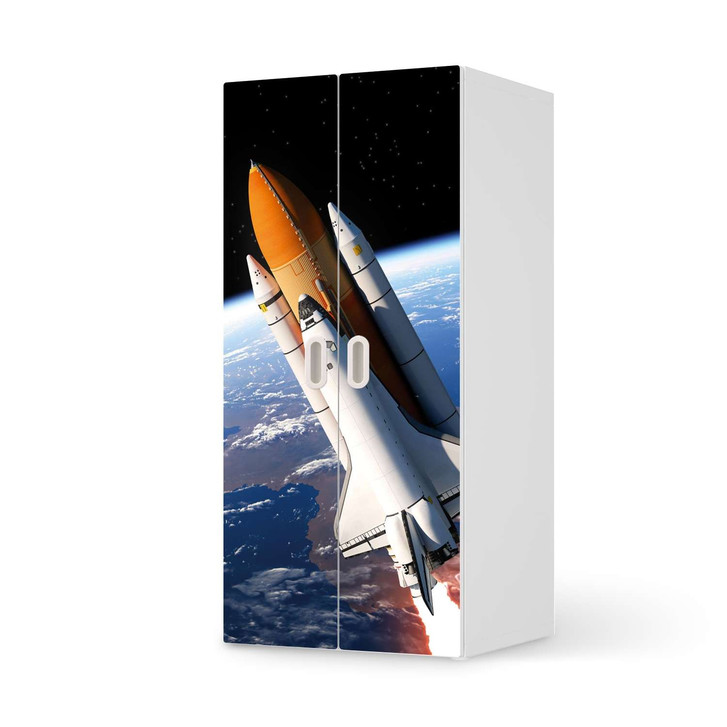 Möbelfolie IKEA Stuva / Fritids Schrank - 2 grosse Türen - Space Traveller - CR117884