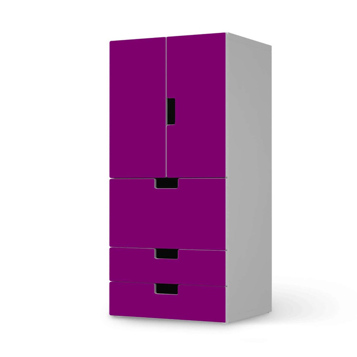 Möbelfolie IKEA Stuva / Malad - 3 Schubladen und 2 kleine Türen - Flieder Dark - CR117190