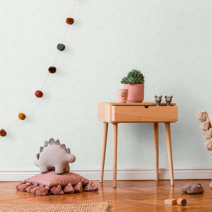 Unitapete Kinderzimmer Mint Hellgrün - Einfarbige Tapete - WA465436