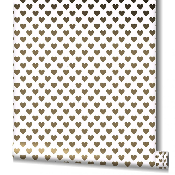 Vliestapete Herzen Grafisch Romantisch, Modern in Weiss für Schlafzimmer - WA482849