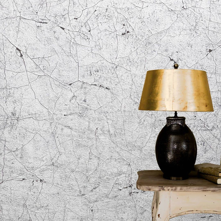 Vliestapete mit feiner chaotischer Linienoptik grau Struktur - WA444495