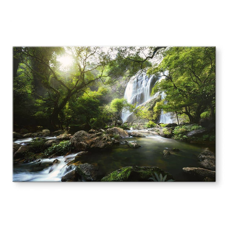 Acrylglasbild Wasserfall im Wald - Foto - WA478676