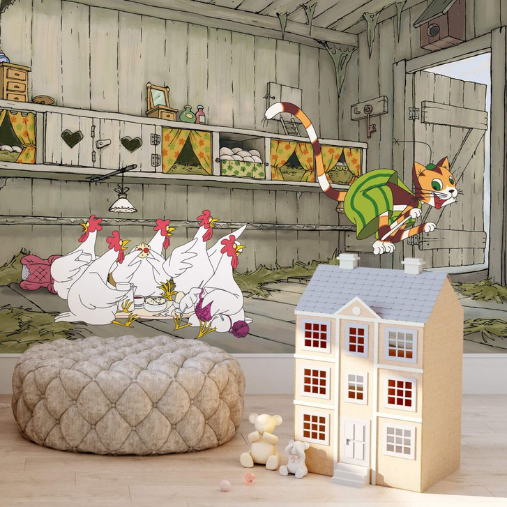 Fototapete Pettersson & Findus - Findus der Hühnerschreck - WA262188